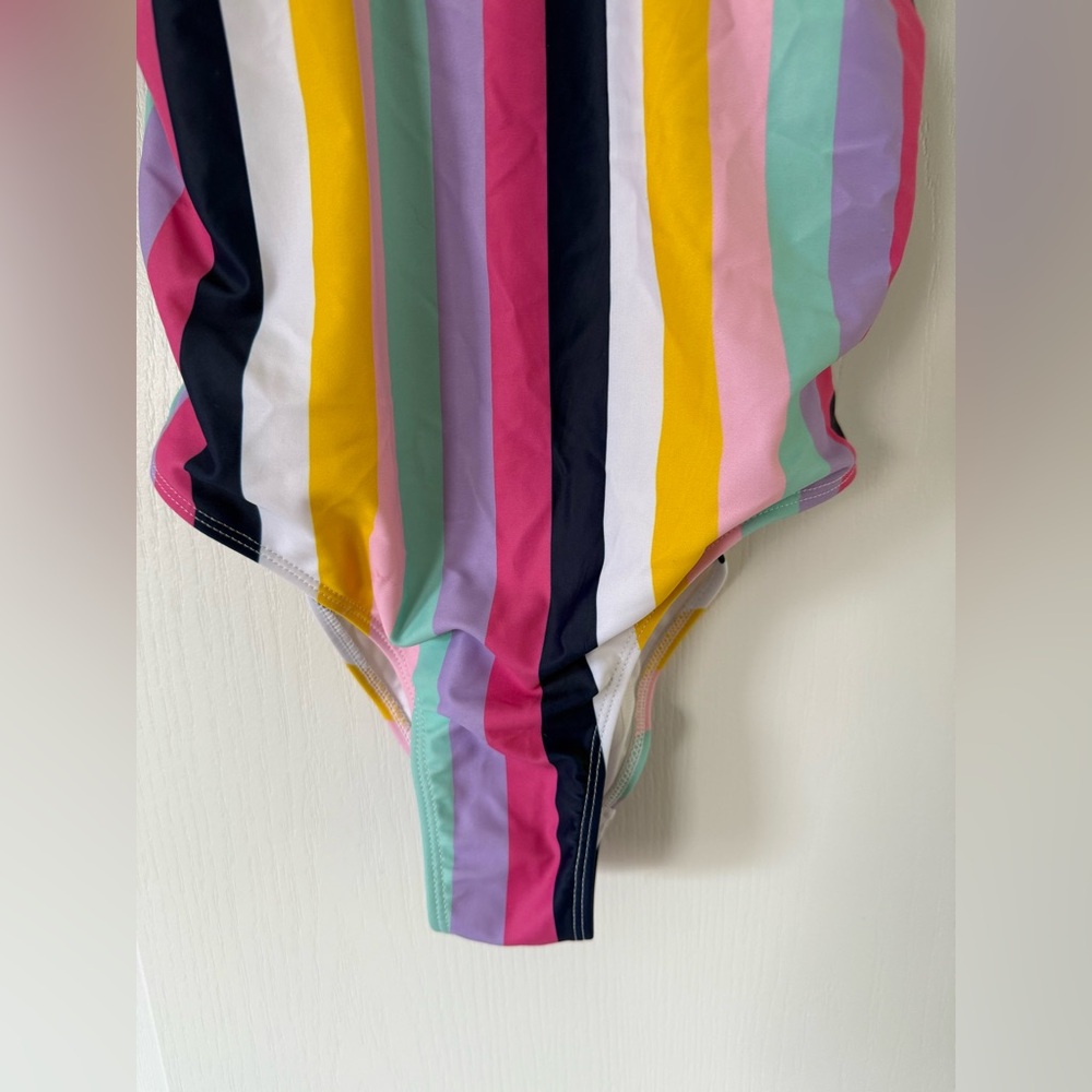 Red Dress Boutique - Retro Low-back Striped One-Piece Swimsuit - Size Medium - Picture 2 of 7